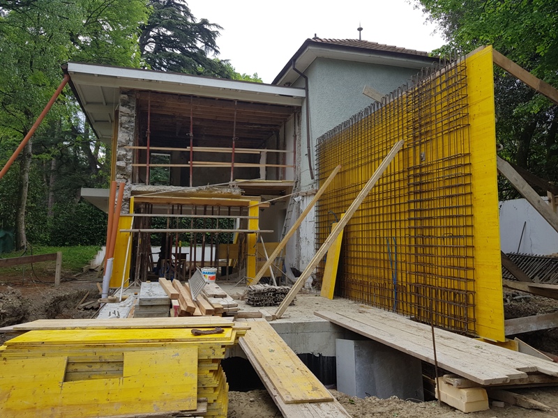 Avancement chantier: villa Carouge