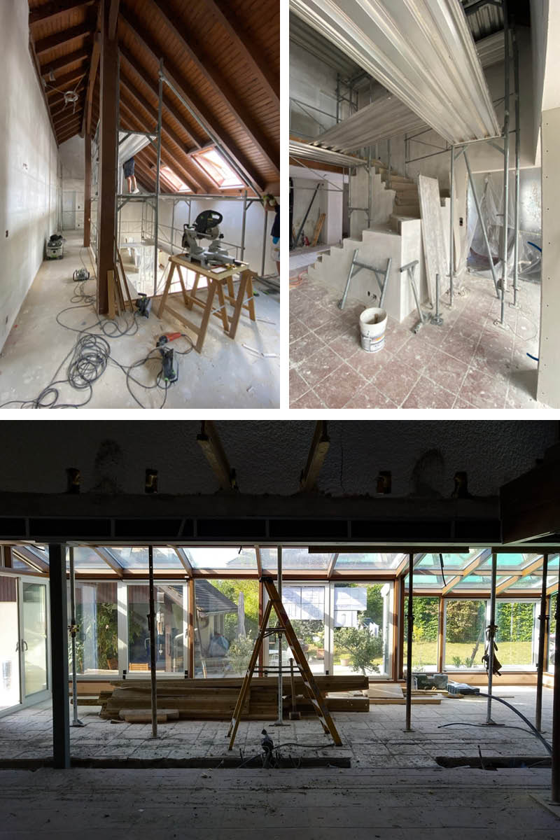 Avancement chantier : Transformation villa Céligny 